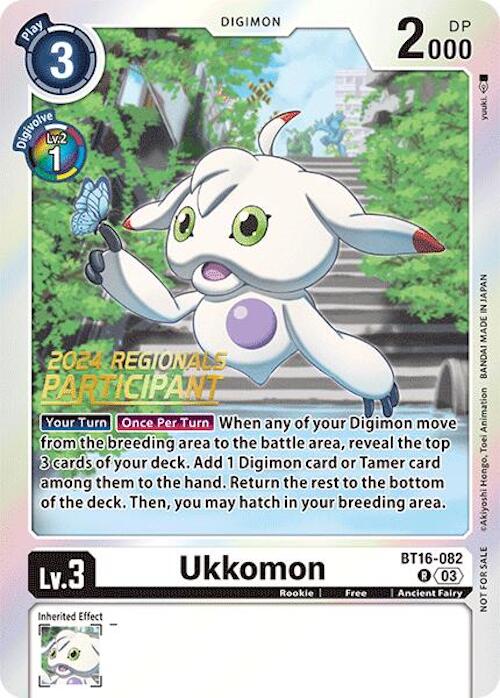 Ukkomon [BT16-082] (2024 Regionals Participant) [Beginning Observer] | Mindsight Gaming