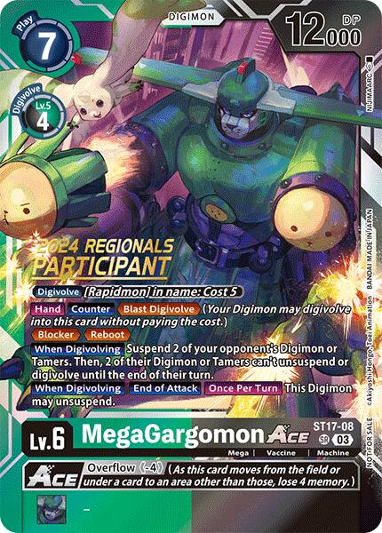 MegaGargomon ACE [ST17-08] (2024 Regionals Participant) [Starter Deck: Double Typhoon Advanced Deck Set] | Mindsight Gaming