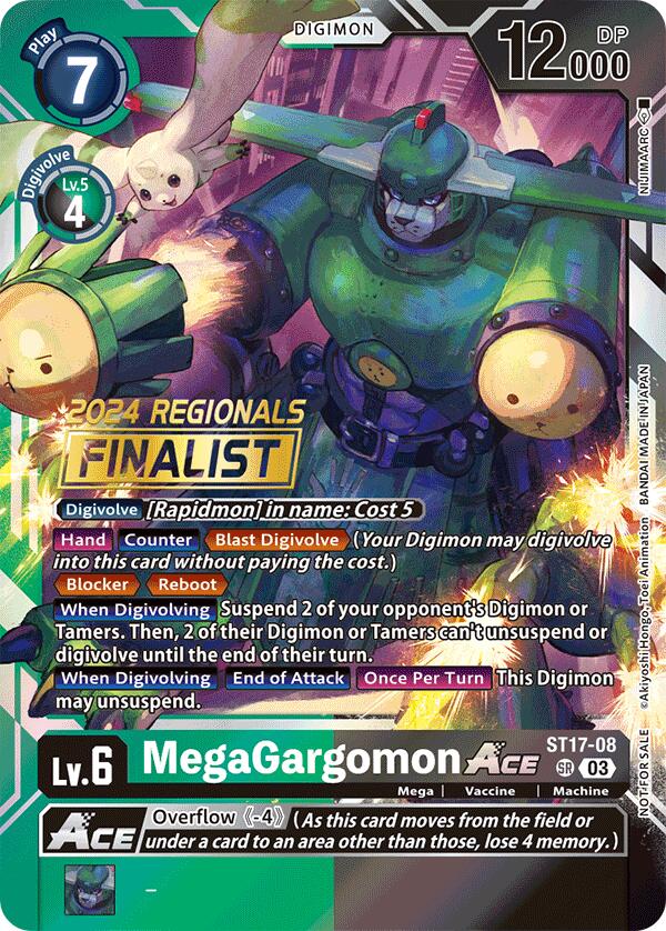 MegaGargomon ACE [ST17-08] (2024 Regionals Finalist) [Starter Deck: Double Typhoon Advanced Deck Set] | Mindsight Gaming