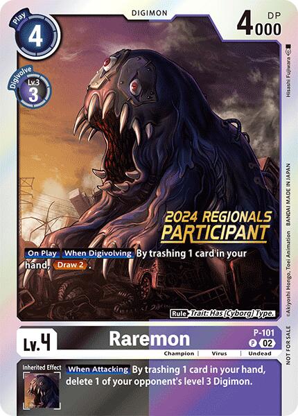 Raremon [P-101] - P-101 (2024 Regionals Participant) [Promotional Cards] | Mindsight Gaming