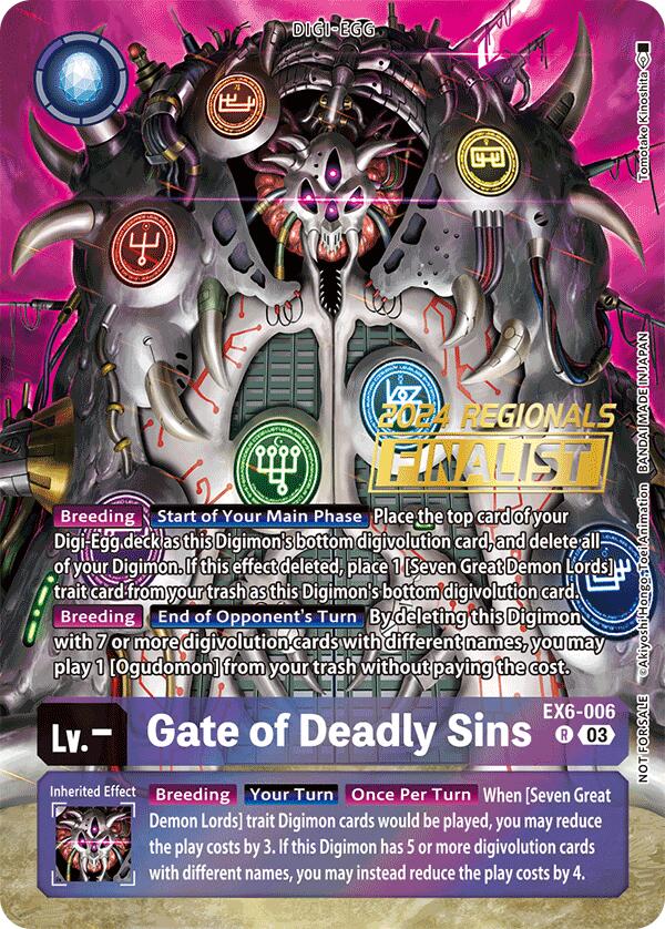 Gate of Deadly Sins [EX6-006] (2024 Regionals Finalist) [Infernal Ascension] | Mindsight Gaming