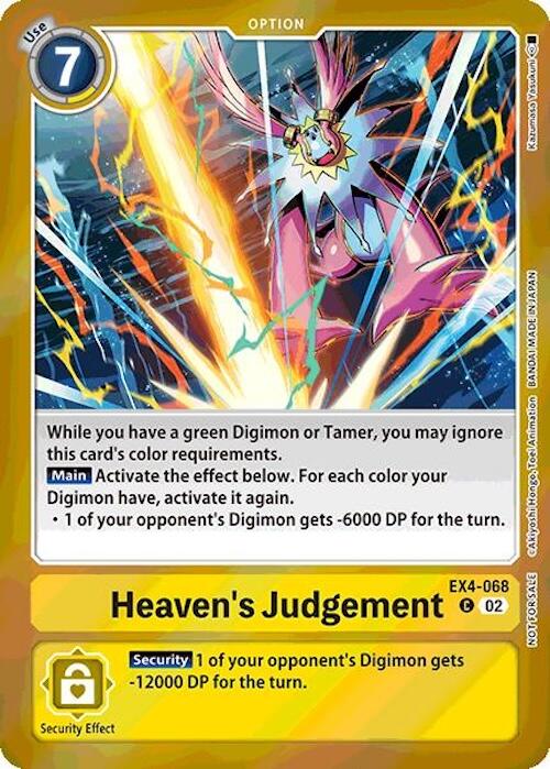 Heaven's Judgement [EX4-068] (Event Pack 7) [Alternative Being Booster] | Mindsight Gaming