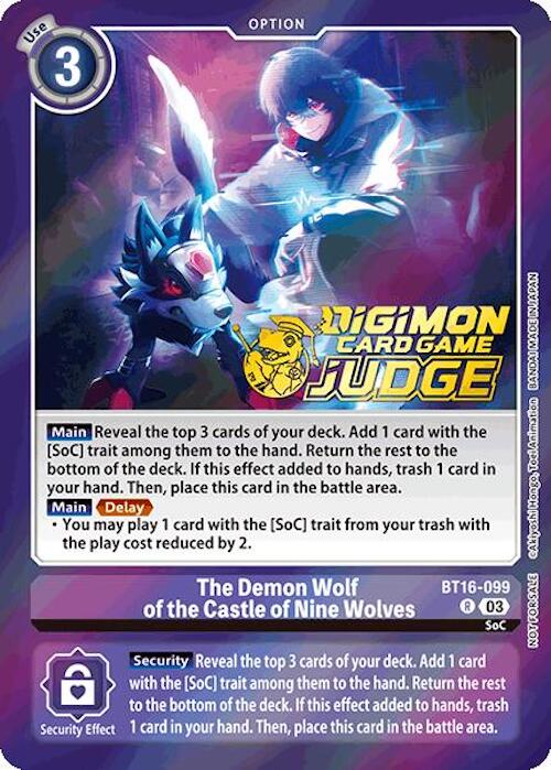 The Demon Wolf of the Castle of Nine Wolves [BT16-099] (Judge Pack 6) [Beginning Observer] | Mindsight Gaming