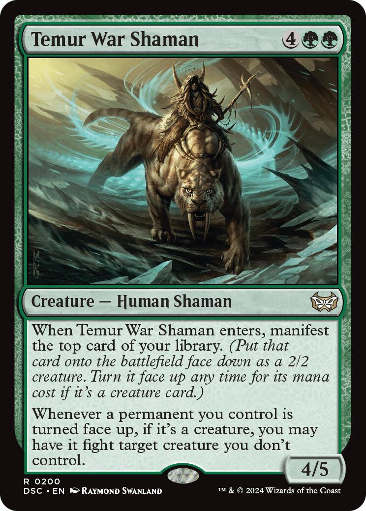 Temur War Shaman [Duskmourn: House of Horror Commander] | Mindsight Gaming