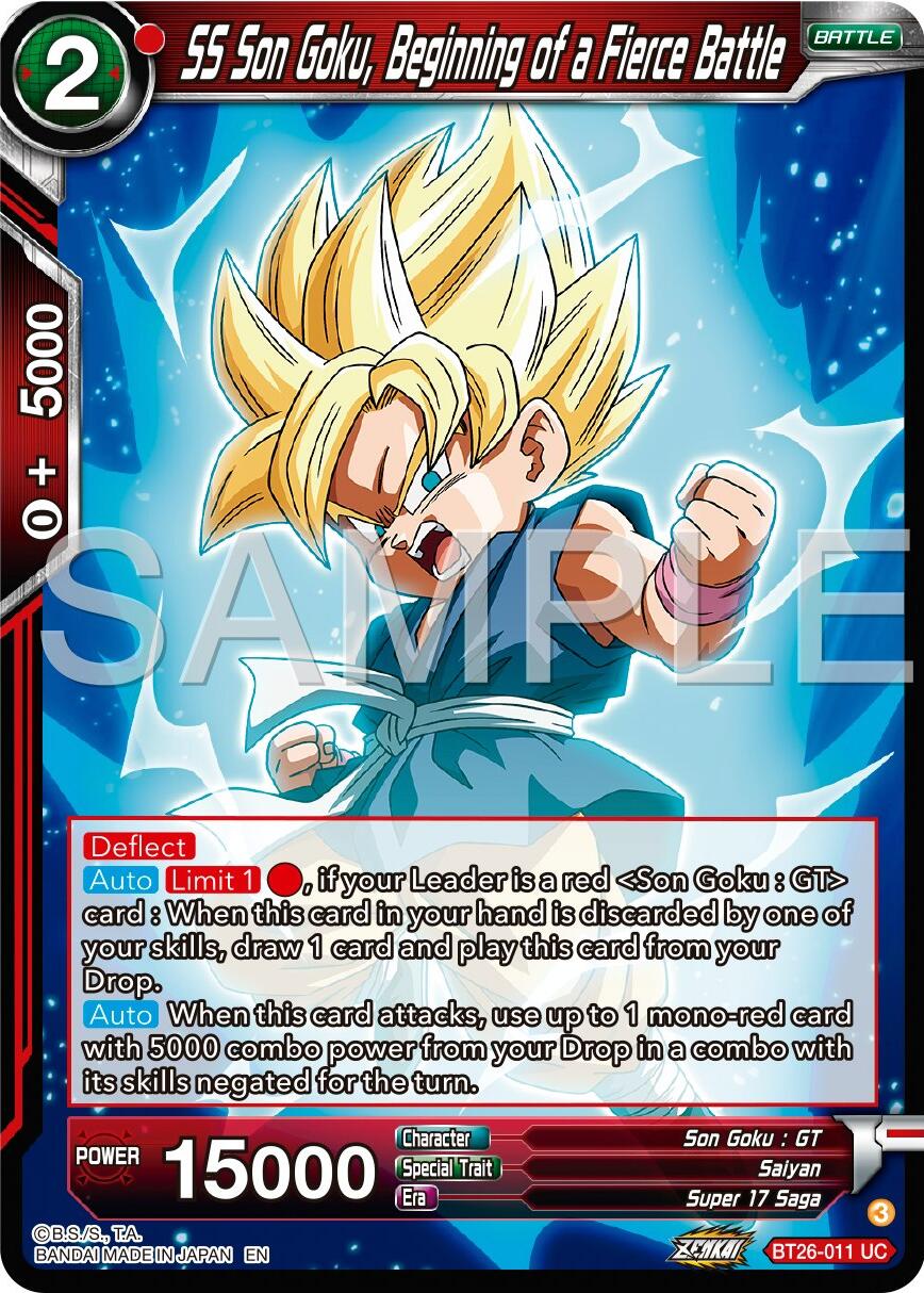 SS Son Goku, Beginning of a Fierce Battle (BT26-011) [Ultimate Advent] | Mindsight Gaming