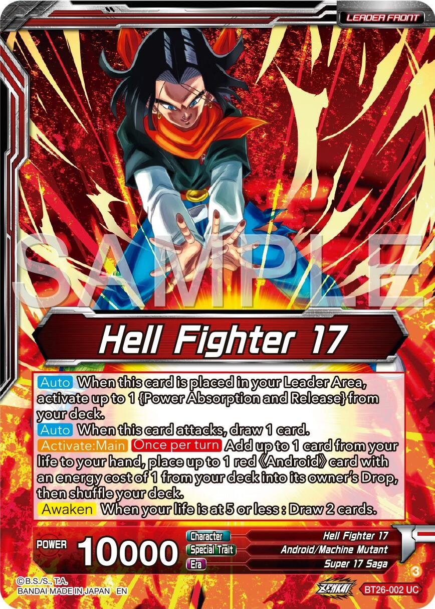 Hell Fighter 17 // Super 17, Anti-Saiyan Killing Machine (BT26-002) [Ultimate Advent] | Mindsight Gaming