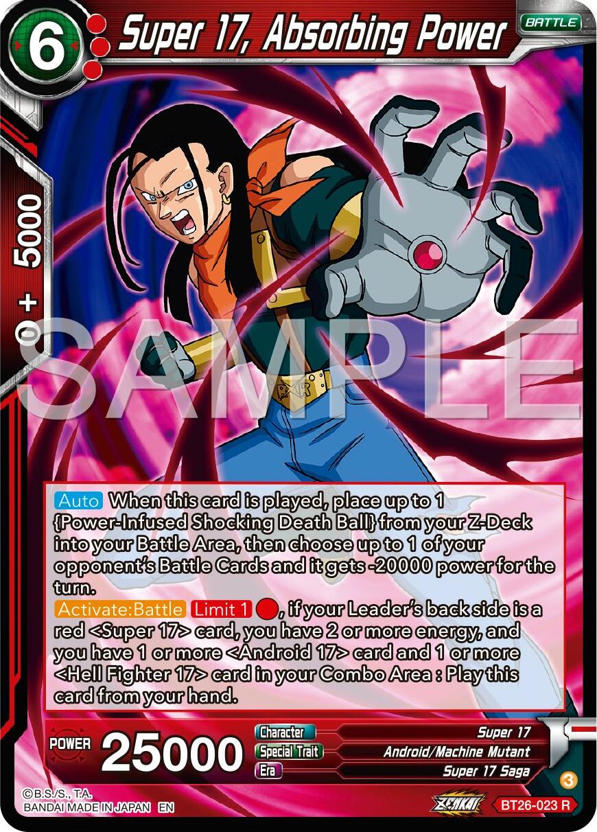 Super 17, Absorbing Power (BT26-023) [Ultimate Advent] | Mindsight Gaming