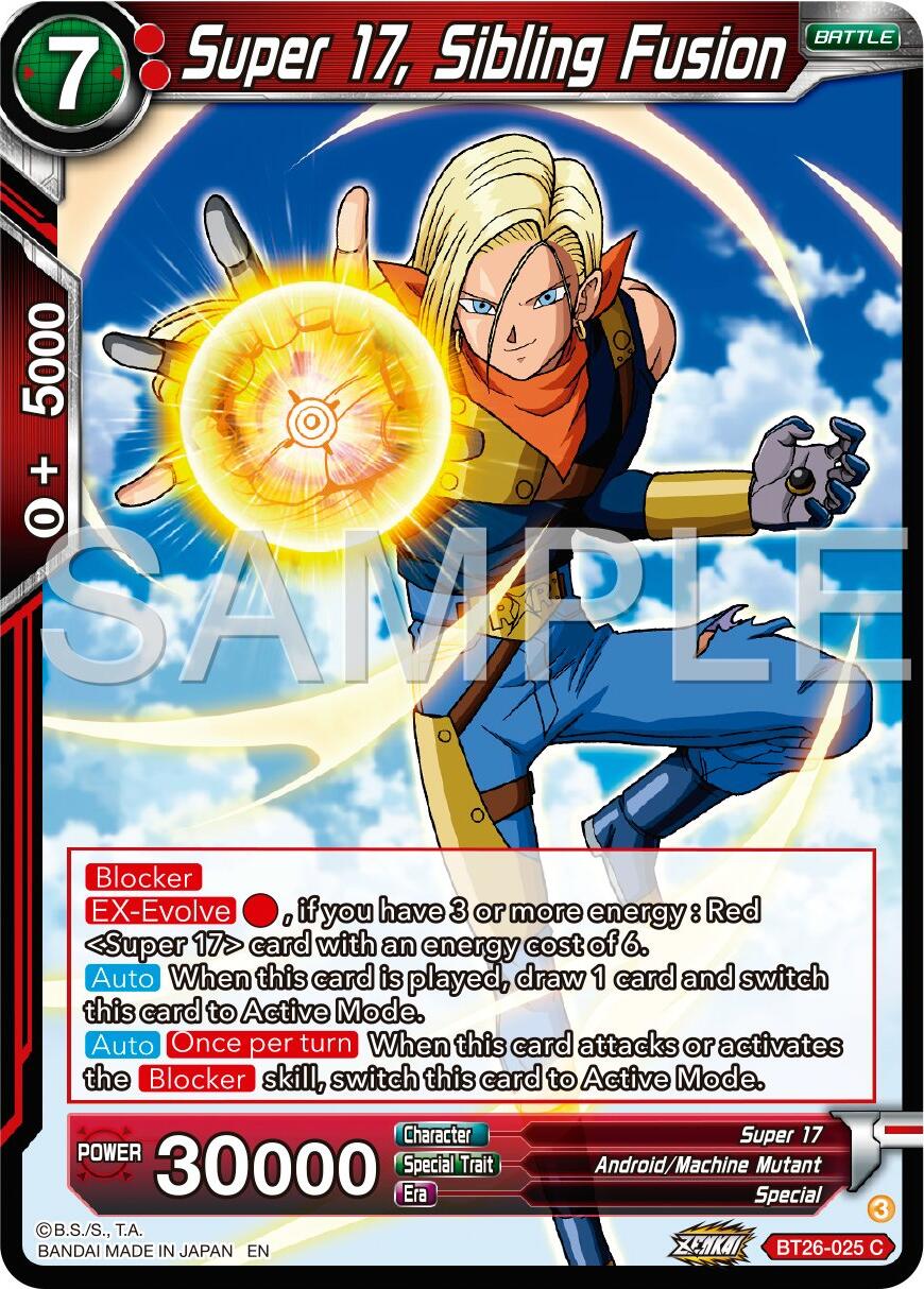 Super 17, Sibling Fusion (BT26-025) [Ultimate Advent] | Mindsight Gaming