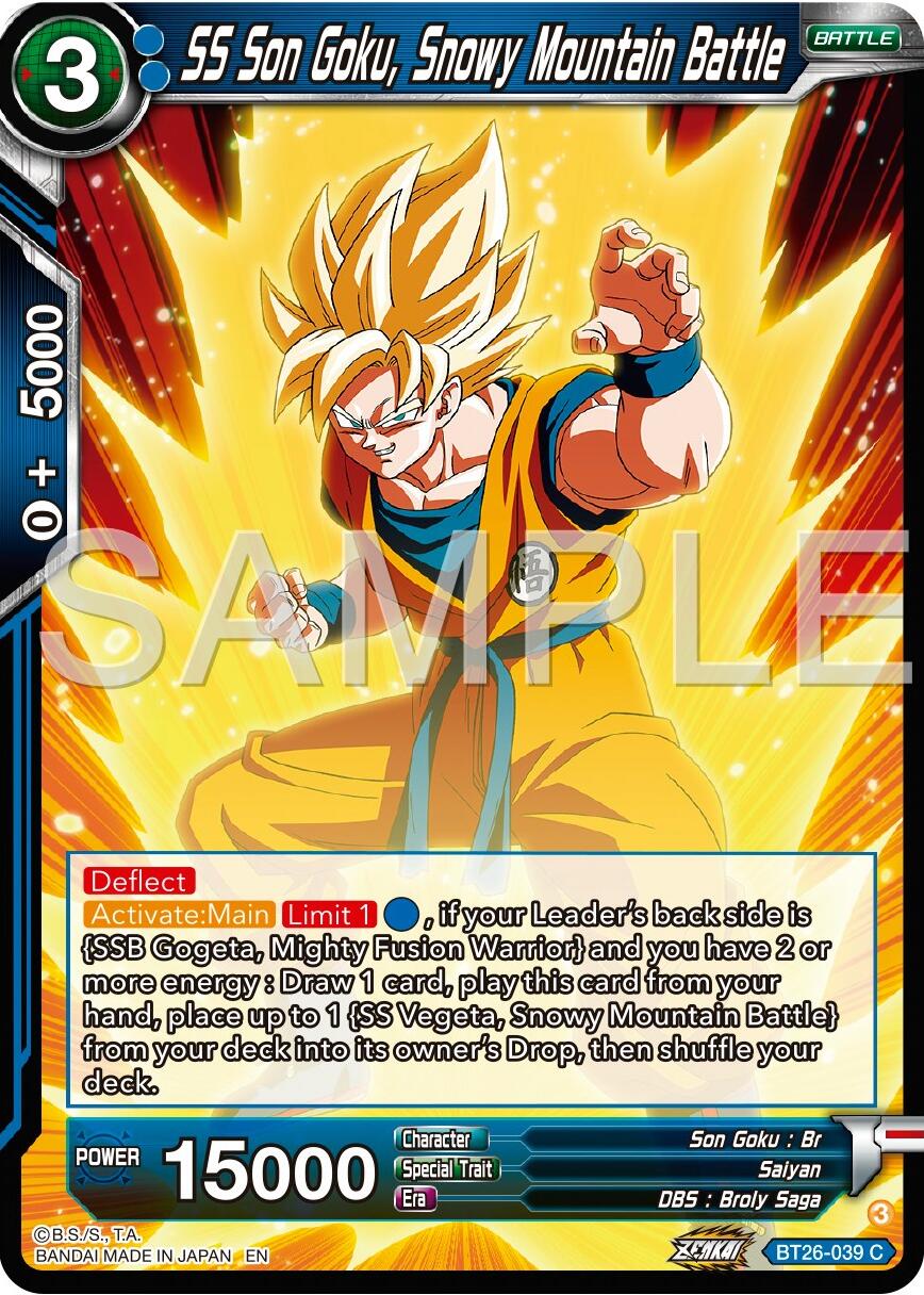 SS Son Goku, Snowy Mountain Battle (BT26-039) [Ultimate Advent] | Mindsight Gaming