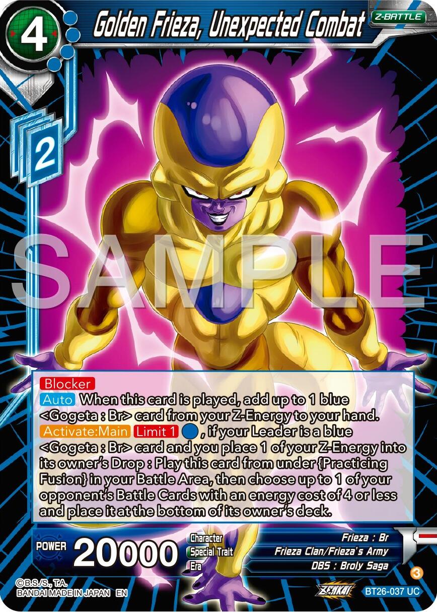 Golden Frieza, Unexpected Combat (BT26-037) [Ultimate Advent] | Mindsight Gaming