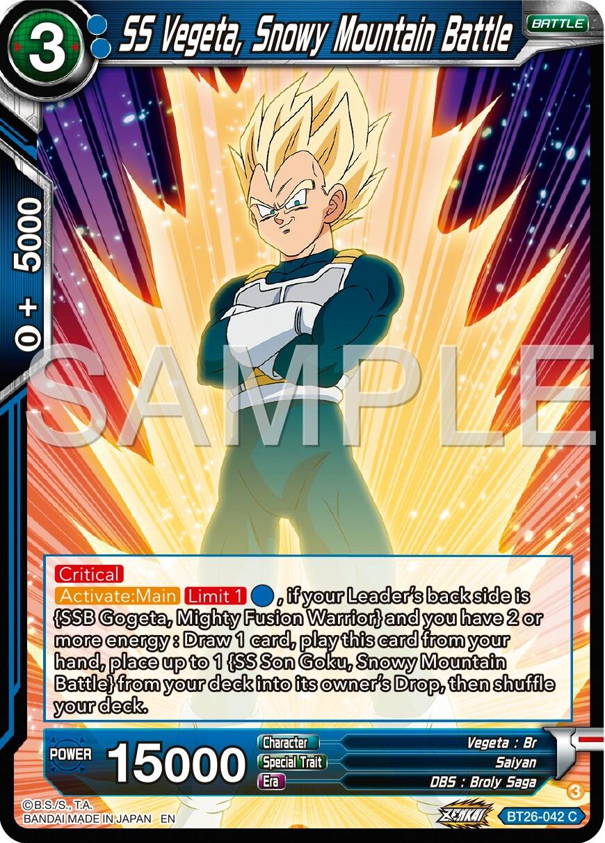 SS Vegeta, Snowy Mountain Battle (BT26-042) [Ultimate Advent] | Mindsight Gaming