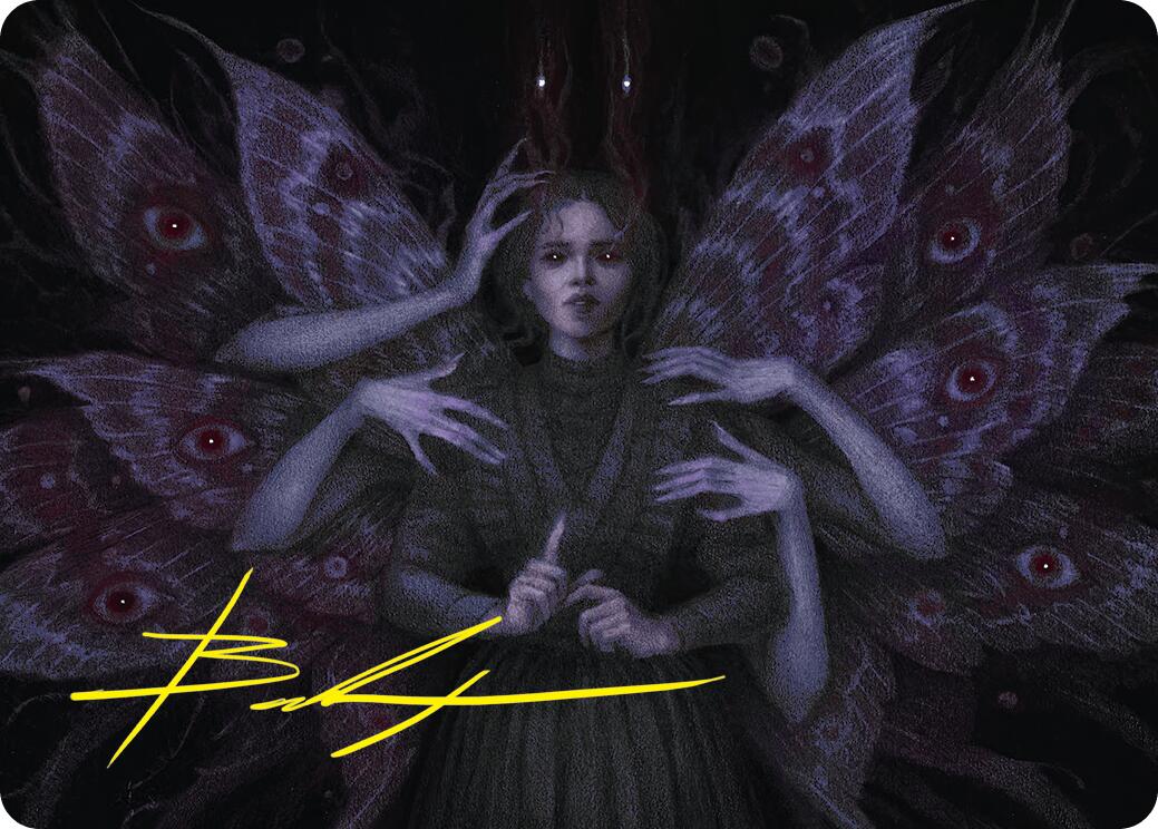 Demonic Counsel Art Card (7/54) (Gold-Stamped Signature) [Duskmourn: House of Horror Art Series] | Mindsight Gaming