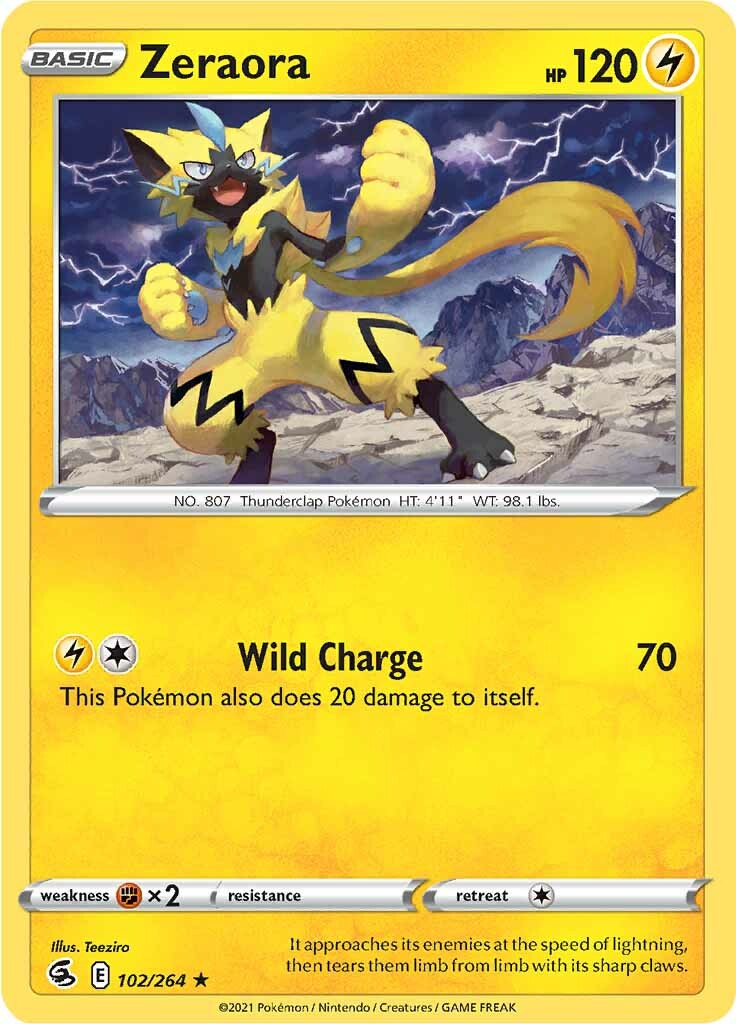 Zeraora (102/264) [Sword & Shield: Fusion Strike] | Mindsight Gaming