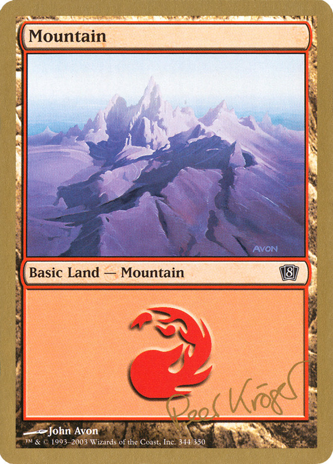 Mountain (344) (Peer Kroger) [World Championship Decks 2003] | Mindsight Gaming