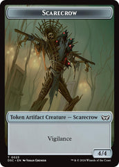 Glimmer // Scarecrow Double-Sided Token [Duskmourn: House of Horror Commander Tokens] | Mindsight Gaming