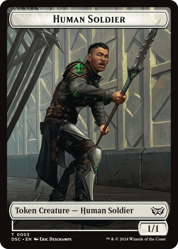 Human Soldier // Scarecrow Double-Sided Token [Duskmourn: House of Horror Commander Tokens] | Mindsight Gaming