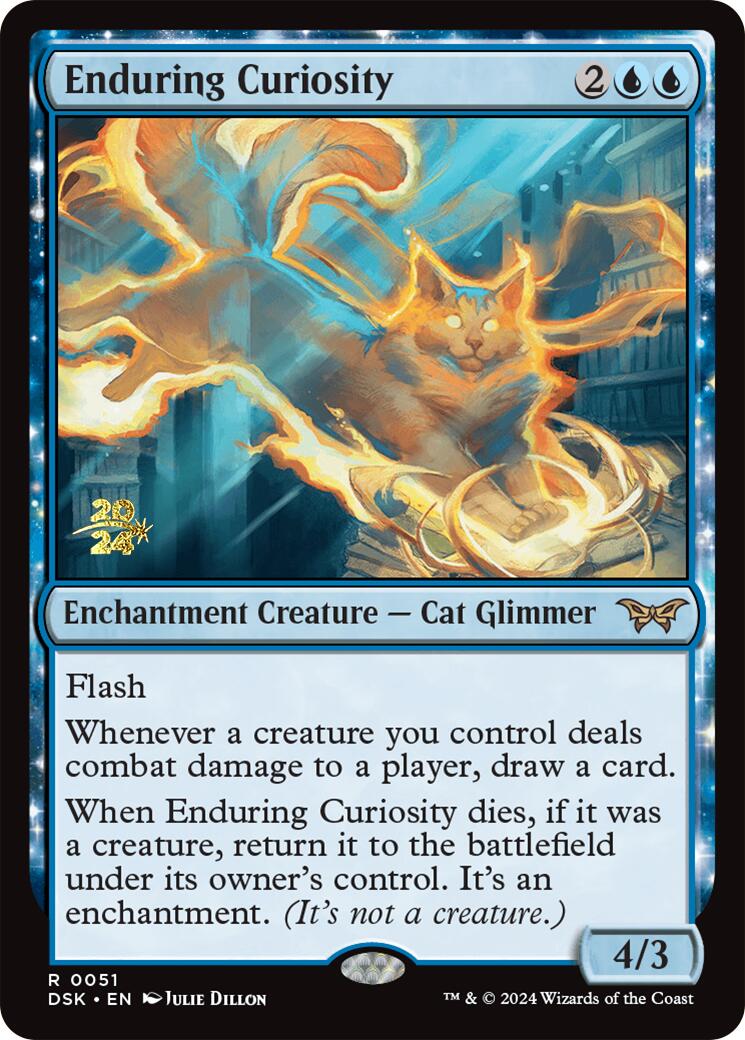 Enduring Curiosity [Duskmourn: House of Horror Prerelease Promos] | Mindsight Gaming