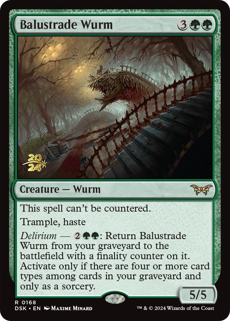 Balustrade Wurm [Duskmourn: House of Horror Prerelease Promos] | Mindsight Gaming