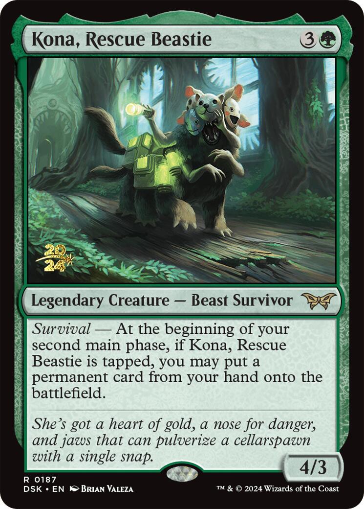 Kona, Rescue Beastie (0187) [Duskmourn: House of Horror Prerelease Promos] | Mindsight Gaming