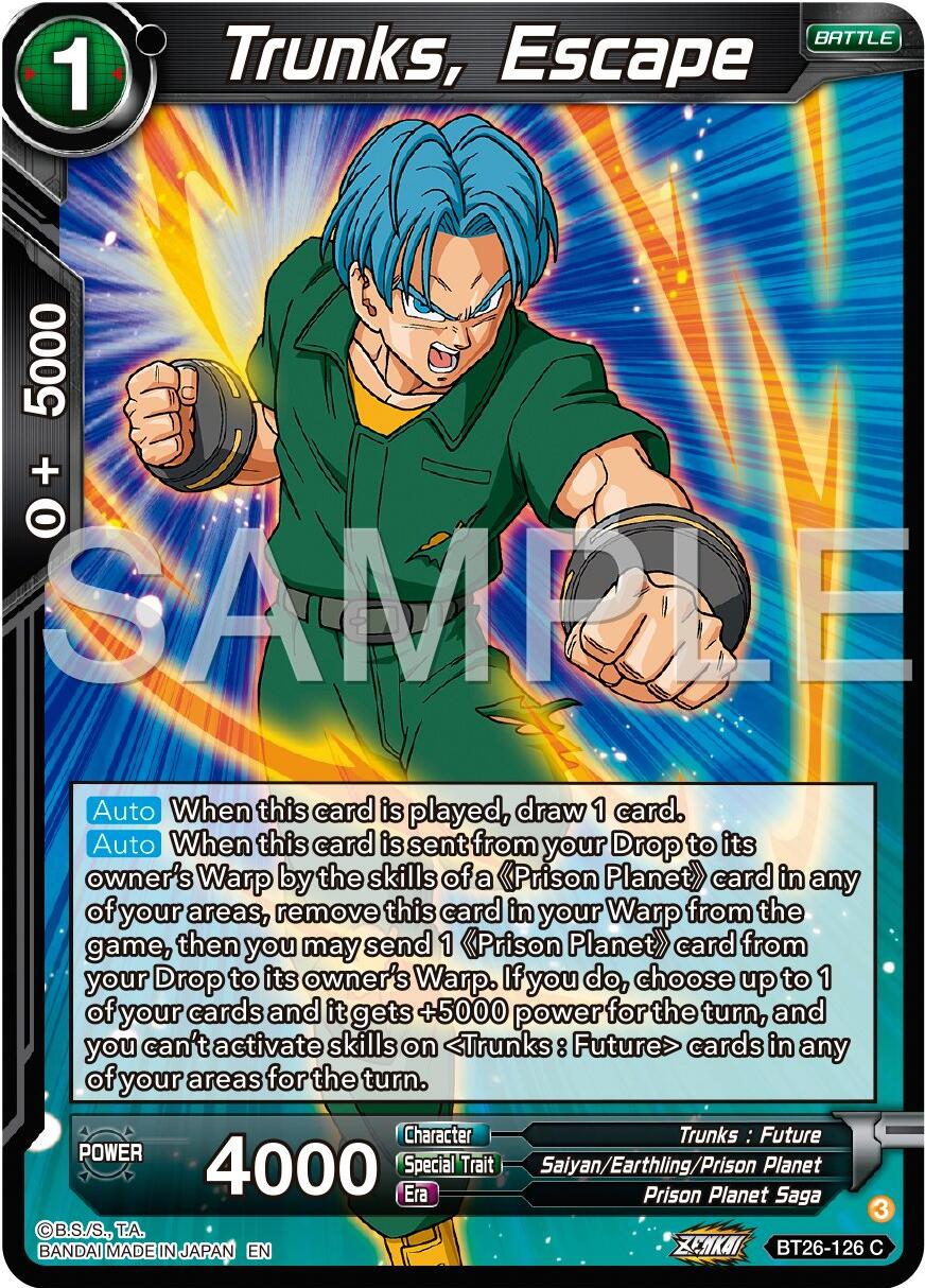 Trunks, Escape (BT26-126) [Ultimate Advent] | Mindsight Gaming