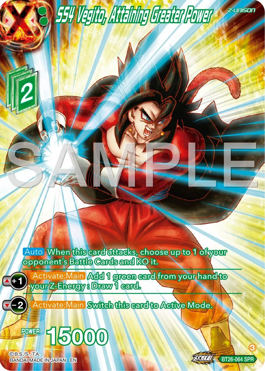 SS4 Vegito, Attaining Greater Power (SPR) (BT26-064) [Ultimate Advent] | Mindsight Gaming