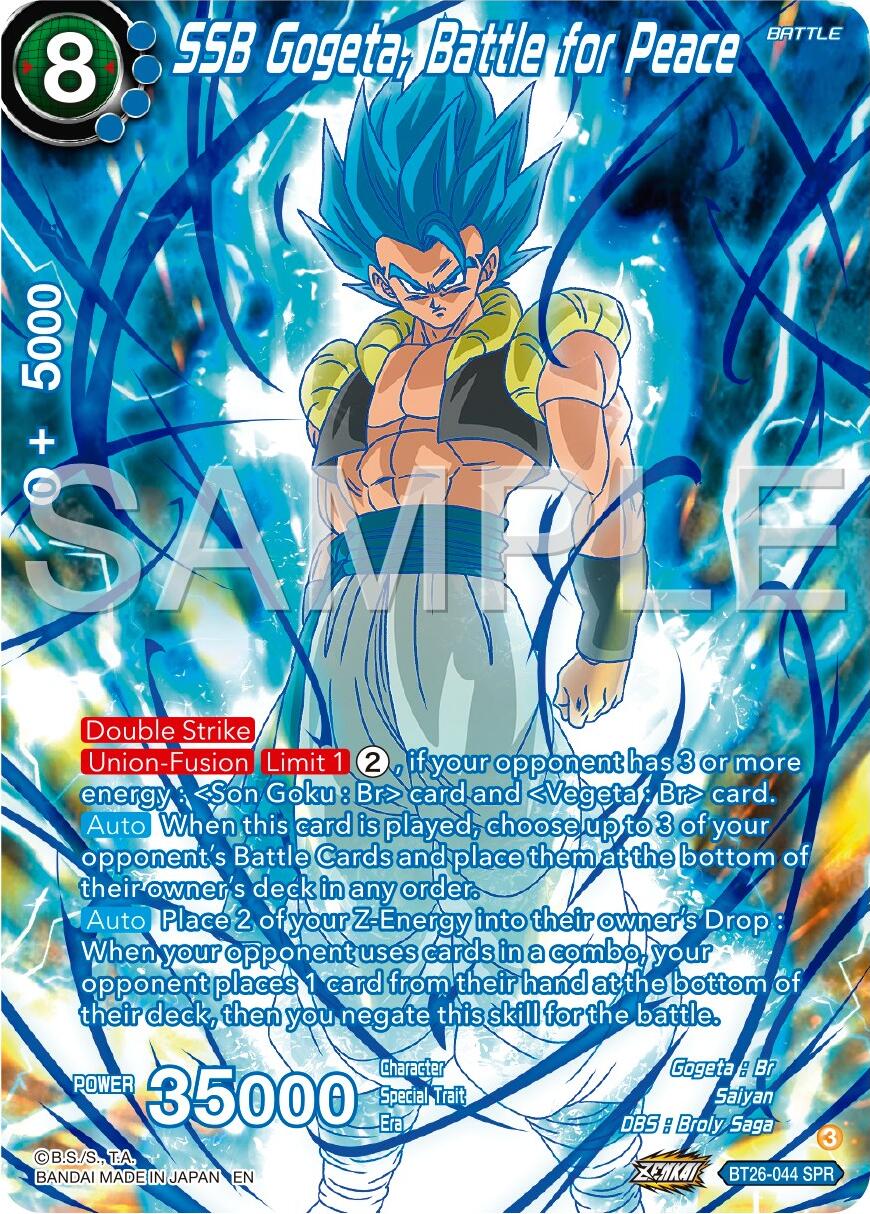 SSB Gogeta, Battle for Peace (SPR) (BT26-044) [Ultimate Advent] | Mindsight Gaming