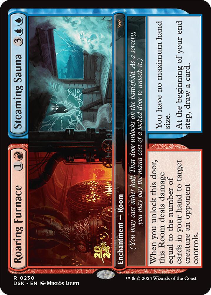 Roaring Furnace // Steaming Sauna [Duskmourn: House of Horror Prerelease Promos] | Mindsight Gaming