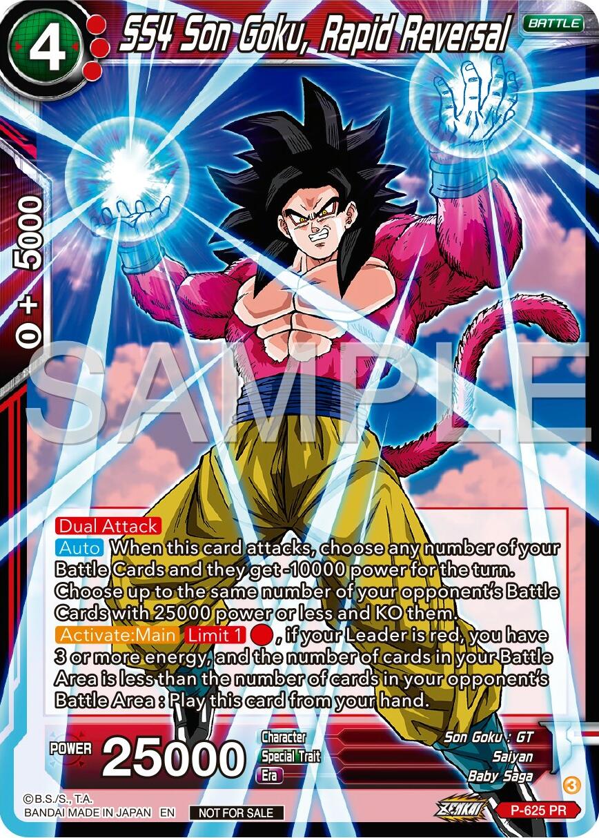 SS4 Son Goku, Rapid Reversal (Zenkai Series Tournament Pack Vol.9) (P-625) [Promotion Cards] | Mindsight Gaming