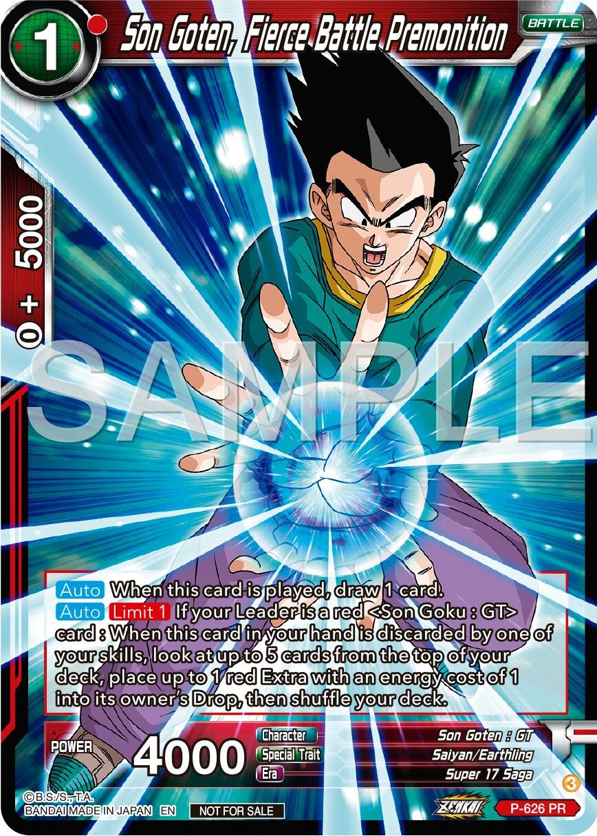 Son Goten, Fierce Battle Premonition (Zenkai Series Tournament Pack Vol.9) (P-626) [Promotion Cards] | Mindsight Gaming