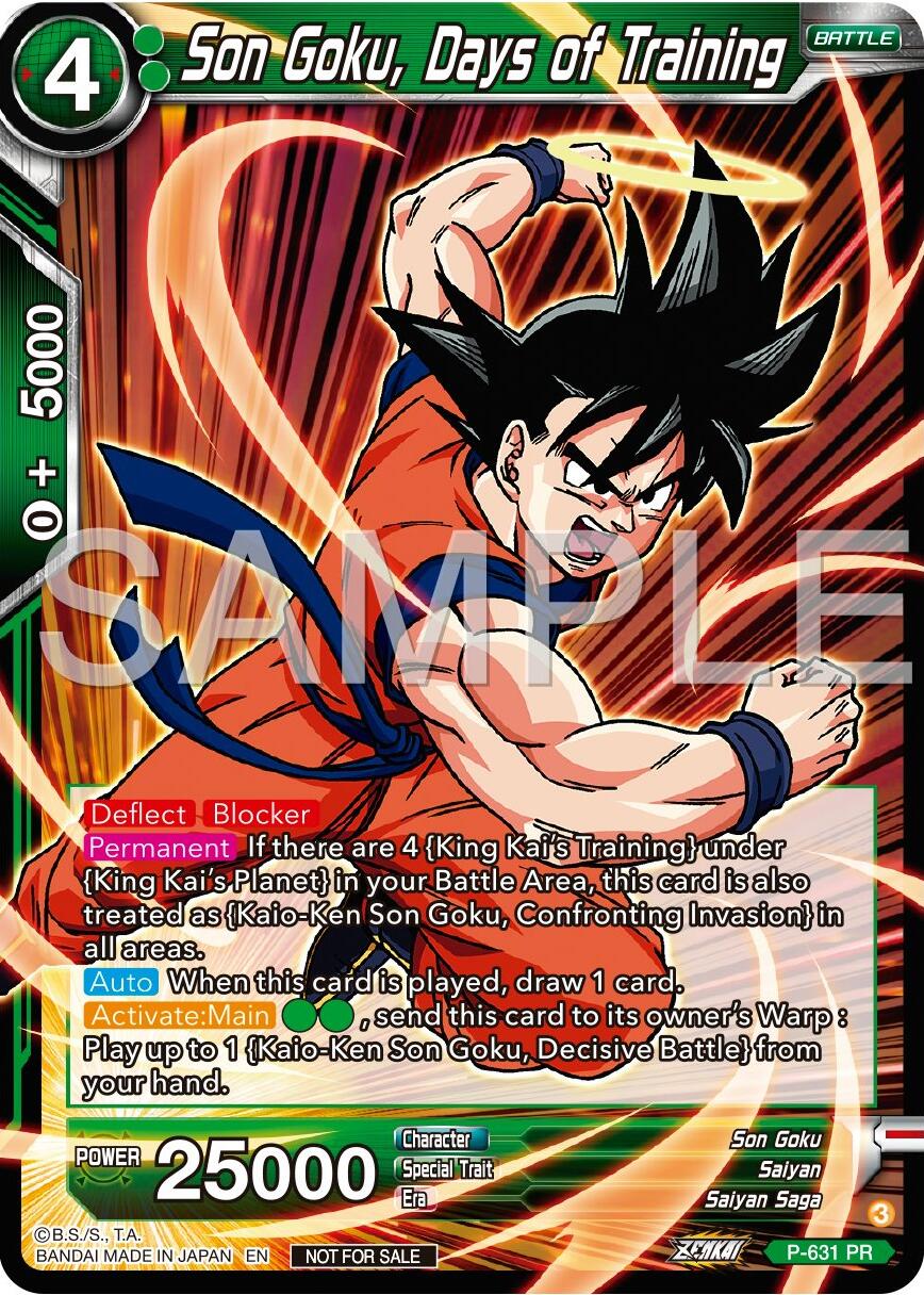 Son Goku, Days of Training (Zenkai Series Tournament Pack Vol.9) (P-631) [Promotion Cards] | Mindsight Gaming