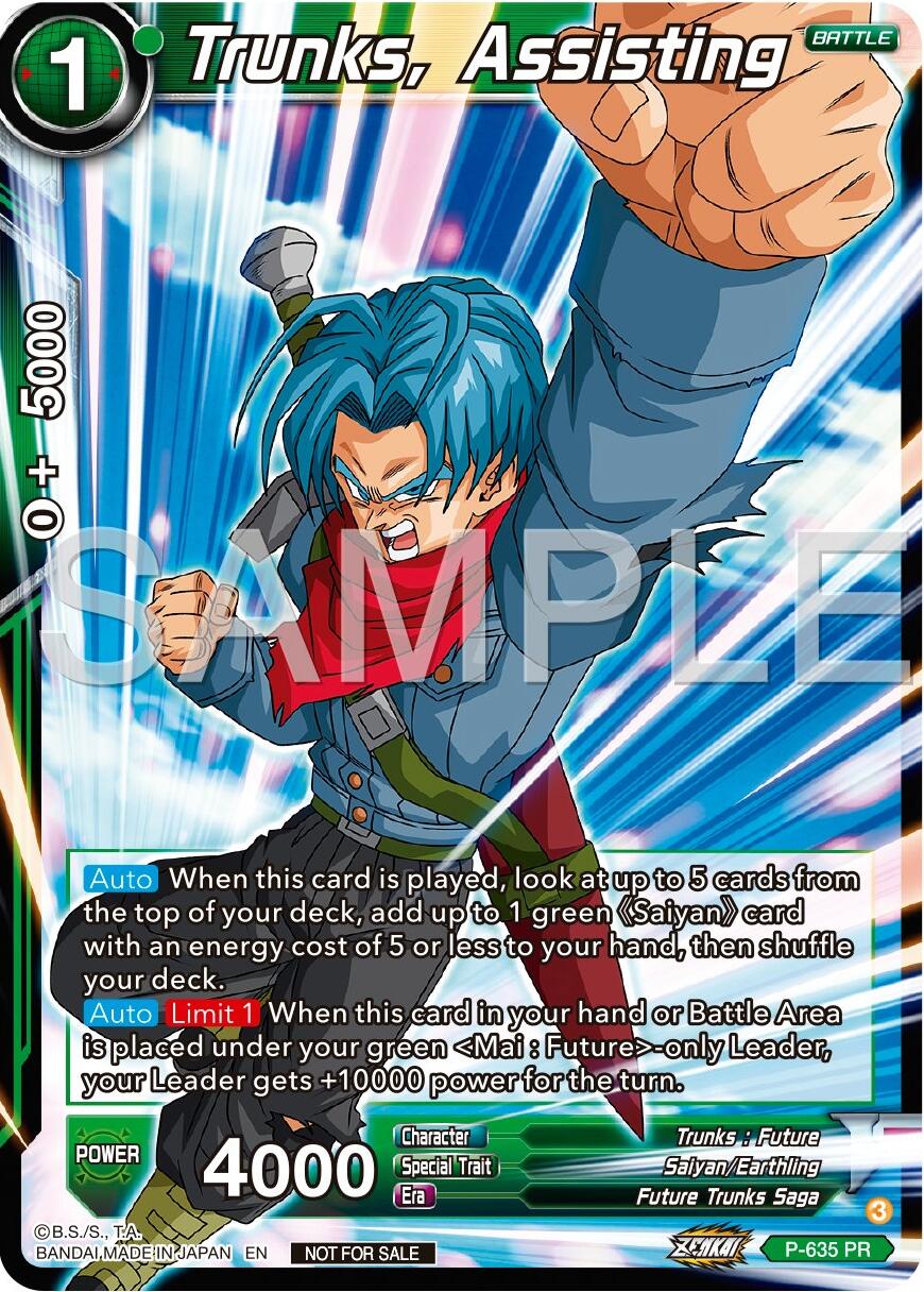 Trunks, Assisting (Zenkai Series Tournament Pack Vol.9) (P-635) [Promotion Cards] | Mindsight Gaming