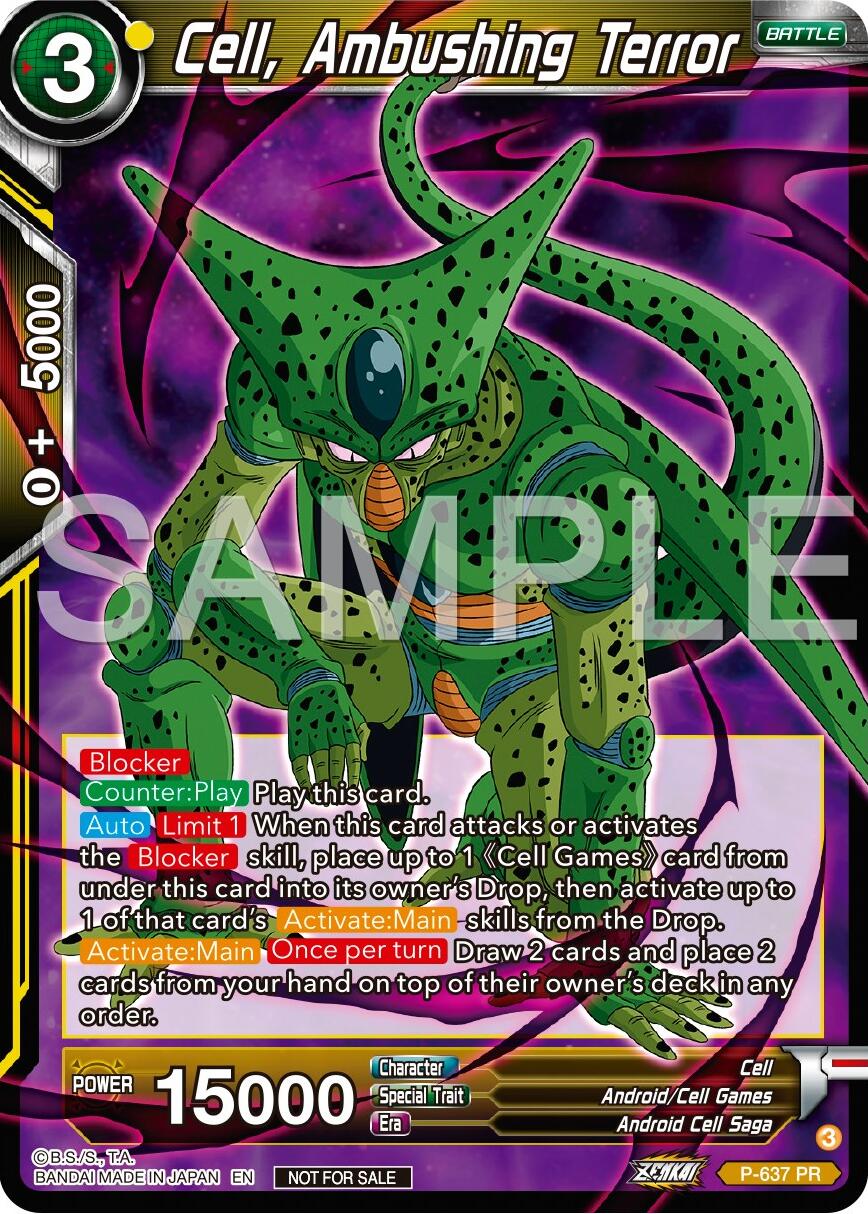 Cell, Ambushing Terror (Zenkai Series Tournament Pack Vol.9) (P-637) [Promotion Cards] | Mindsight Gaming