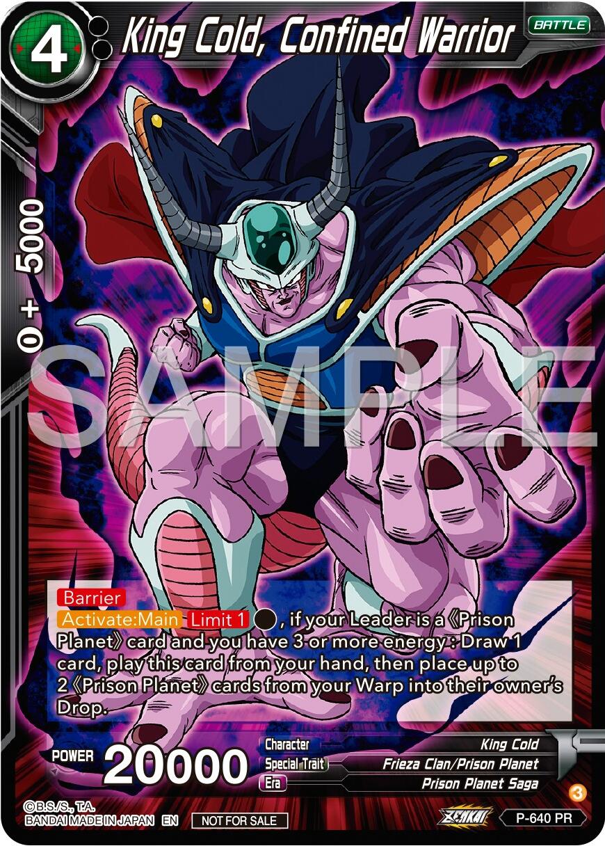 King Cold, Confined Warrior (Zenkai Series Tournament Pack Vol.9) (P-640) [Promotion Cards] | Mindsight Gaming