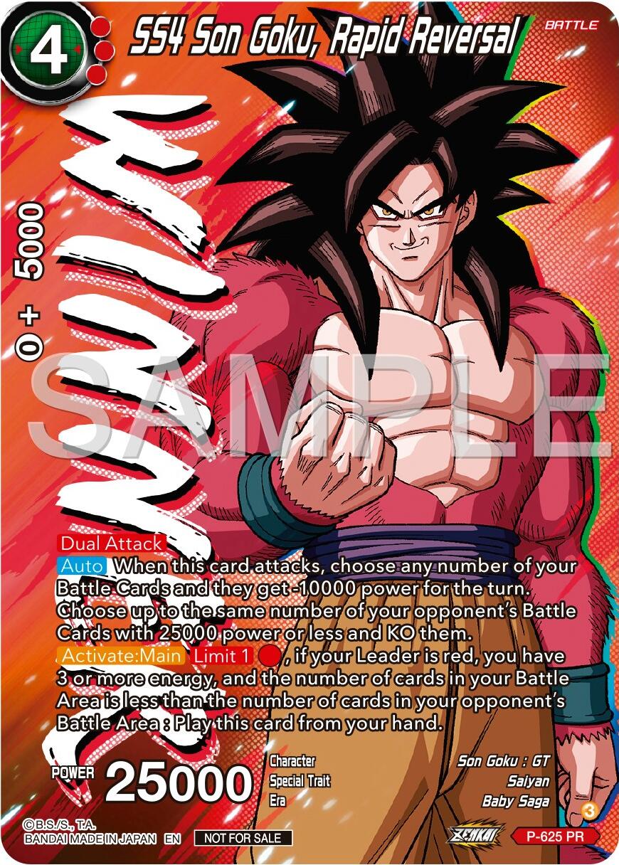 SS4 Son Goku, Rapid Reversal (Zenkai Series Tournament Pack Vol.9) (Winner) (P-625) [Promotion Cards] | Mindsight Gaming