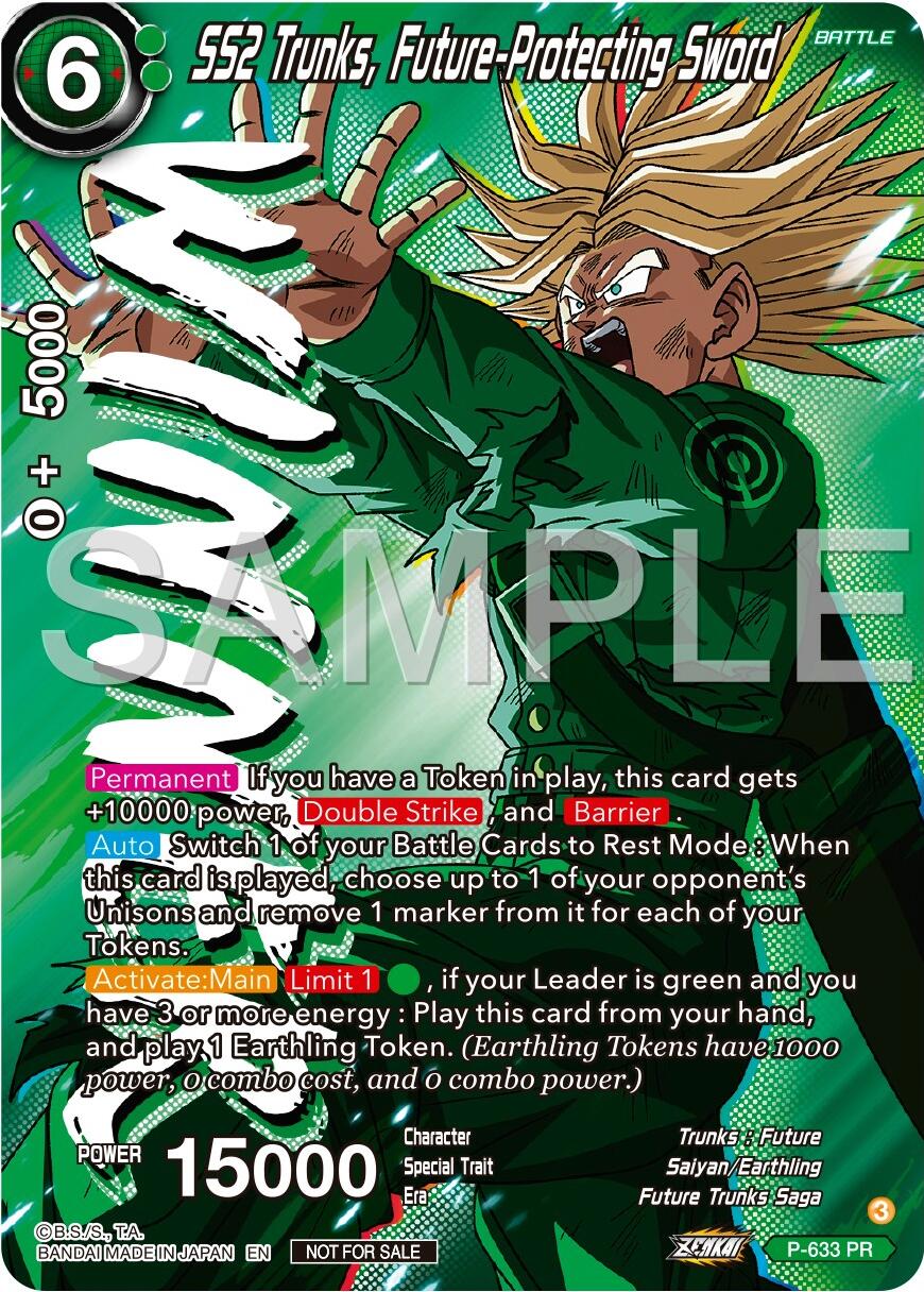 SS2 Trunks, Future-Protecting Sword (Zenkai Series Tournament Pack Vol.9) (Winner) (P-633) [Promotion Cards] | Mindsight Gaming