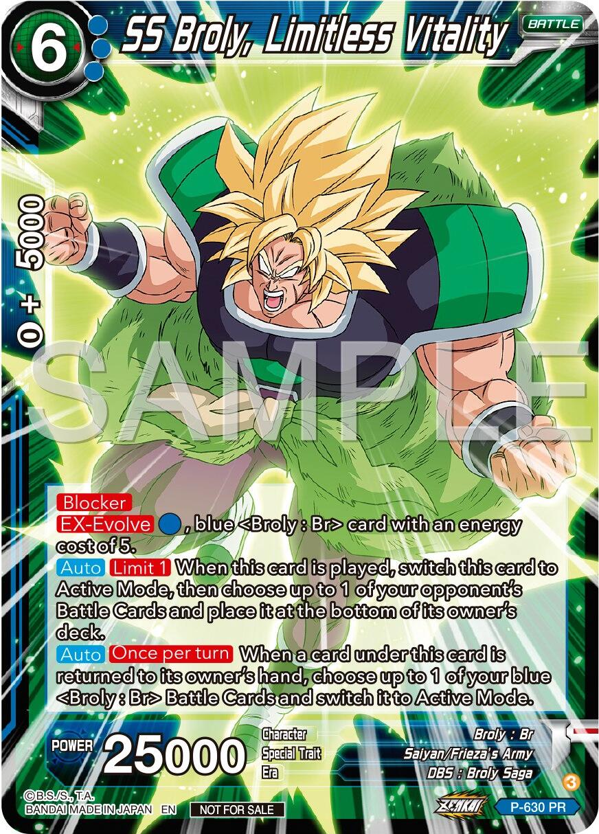 SS Broly, Limitless Vitality (Zenkai Series Tournament Pack Vol.9) (P-630) [Promotion Cards] | Mindsight Gaming