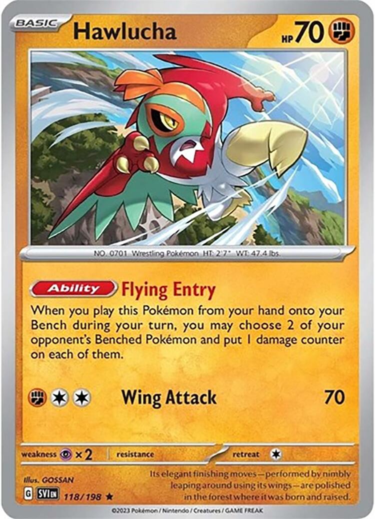 Hawlucha (118/198) (Theme Deck Exclusive) [Scarlet & Violet: Base Set] | Mindsight Gaming