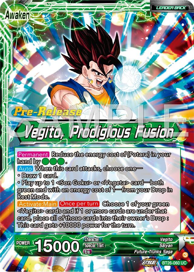 Son Goku & Vegeta // Vegito, Prodigious Fusion (BT26-060) [Ultimate Advent Prerelease Promos] | Mindsight Gaming