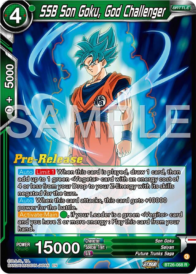 SSB Son Goku, God Challenger (BT26-068) [Ultimate Advent Prerelease Promos] | Mindsight Gaming