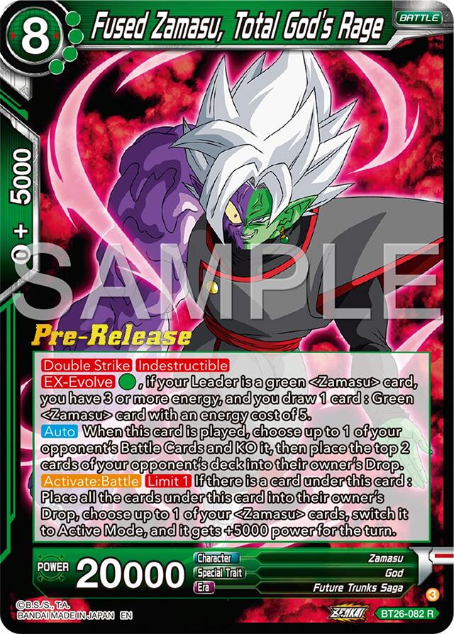 Fused Zamasu, Total God's Rage (BT26-082) [Ultimate Advent Prerelease Promos] | Mindsight Gaming