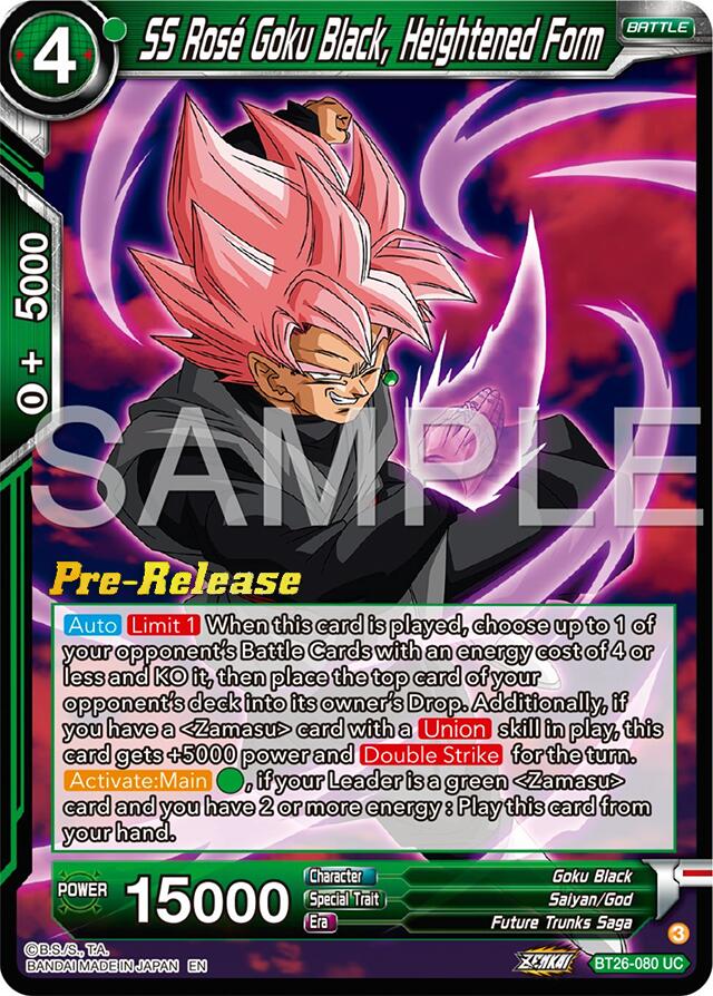 SS Rose Goku Black, Heightened Form (BT26-080) [Ultimate Advent Prerelease Promos] | Mindsight Gaming