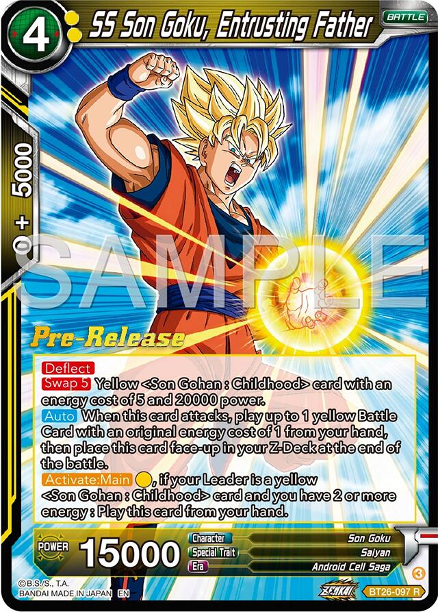 SS Son Goku, Entrusting Father (BT26-097) [Ultimate Advent Prerelease Promos] | Mindsight Gaming