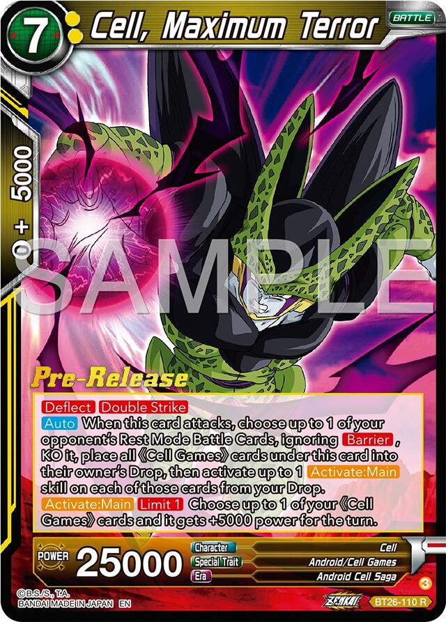 Cell, Maximum Terror (BT26-110) [Ultimate Advent Prerelease Promos] | Mindsight Gaming