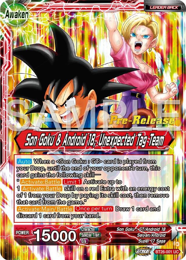 Son Goku // Son Goku & Android 18, Unexpected Tag Team (BT26-001) [Ultimate Advent Prerelease Promos] | Mindsight Gaming