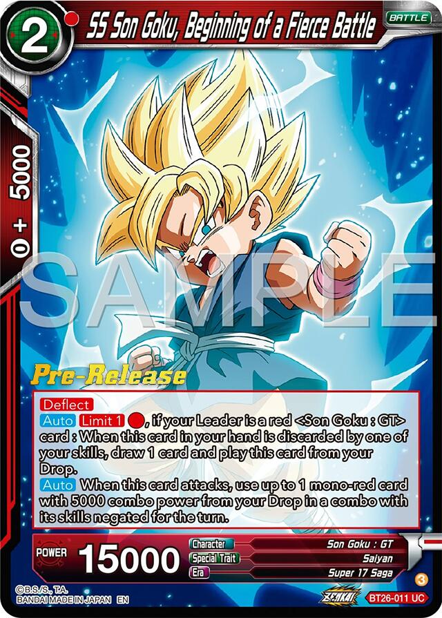 SS Son Goku, Beginning of a Fierce Battle (BT26-011) [Ultimate Advent Prerelease Promos] | Mindsight Gaming