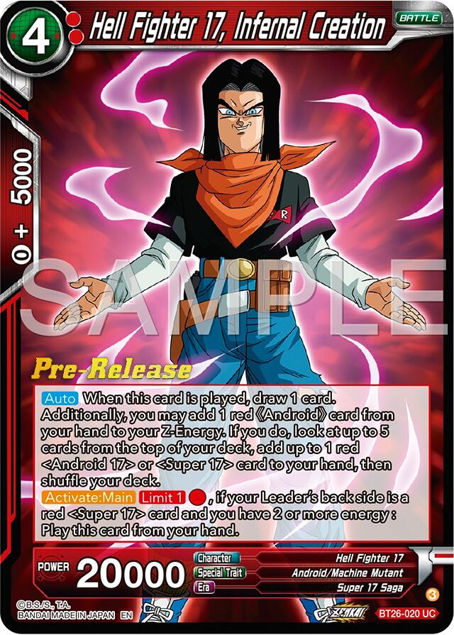 Hell Fighter 17, Infernal Creation (BT26-020) [Ultimate Advent Prerelease Promos] | Mindsight Gaming