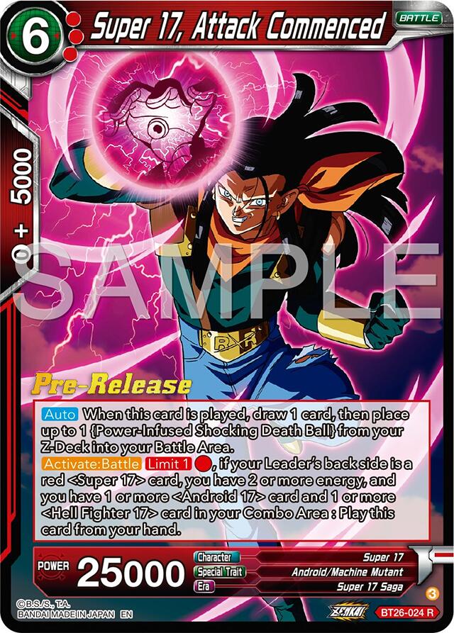 Super 17, Attack Commenced (BT26-024) [Ultimate Advent Prerelease Promos] | Mindsight Gaming