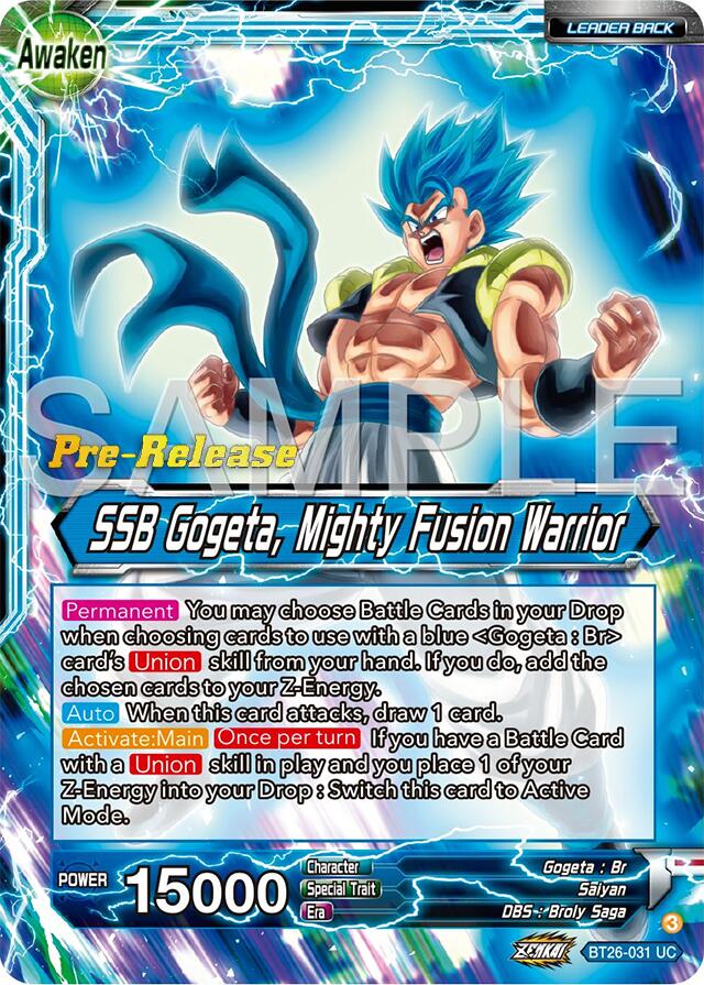 Gogeta // SSB Gogeta, Mighty Fusion Warrior (BT26-031) [Ultimate Advent Prerelease Promos] | Mindsight Gaming