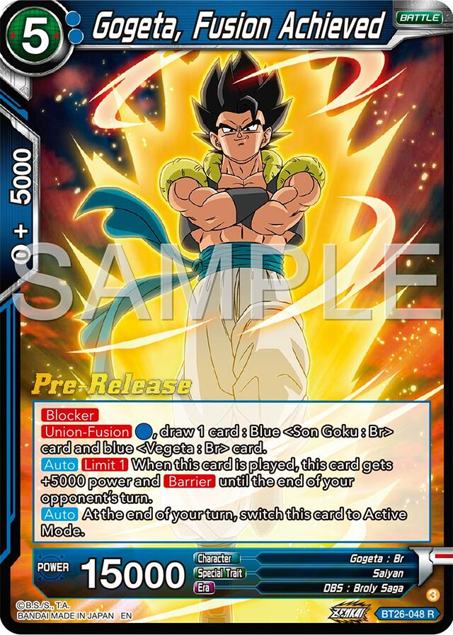 Gogeta, Fusion Achieved (BT26-048) [Ultimate Advent Prerelease Promos] | Mindsight Gaming