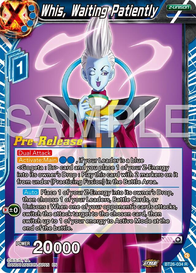 Whis, Waiting Patiently (BT26-034) [Ultimate Advent Prerelease Promos] | Mindsight Gaming